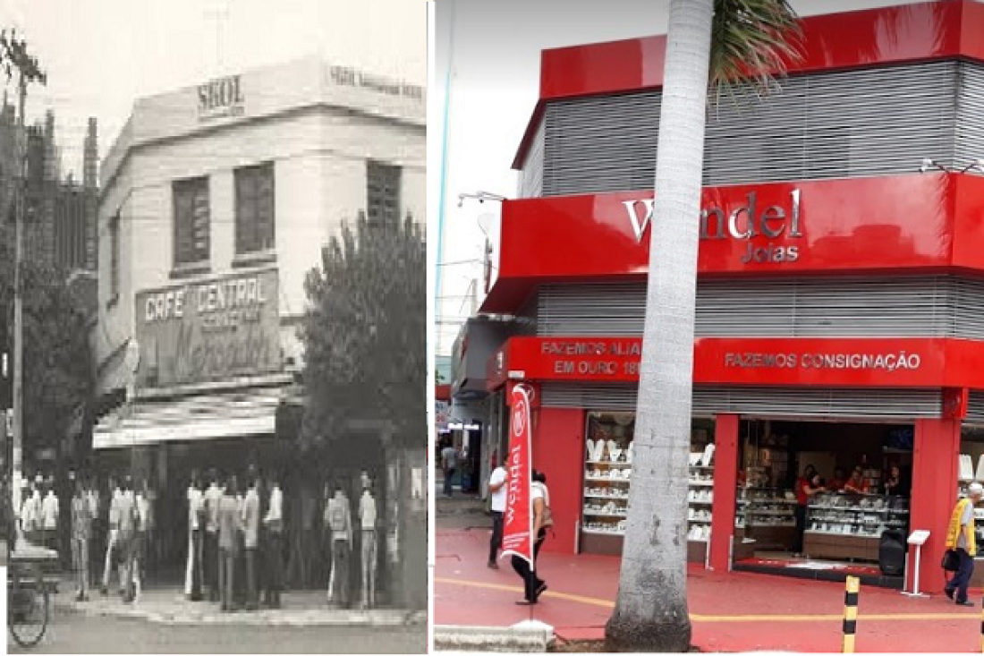 Fachada de loja tampa todo o prédio histórico do Café Central em Goiânia via podergoias