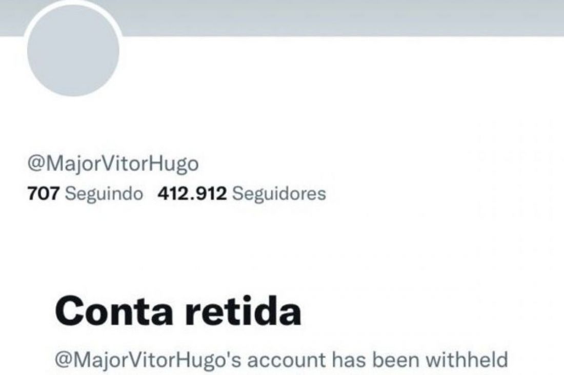 Depois De Gayer Major Vitor Hugo Tamb M Tem Conta No Twitter Suspensa